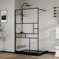 Goodyo 46 in. W x 72 in. H Bathroom Shower Glass Door Framed Tempered Clear (3-Pieces)