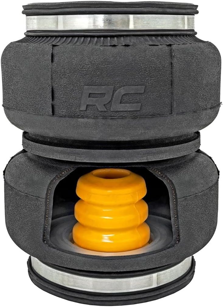 rough country air spring kit for ram 2500, side view