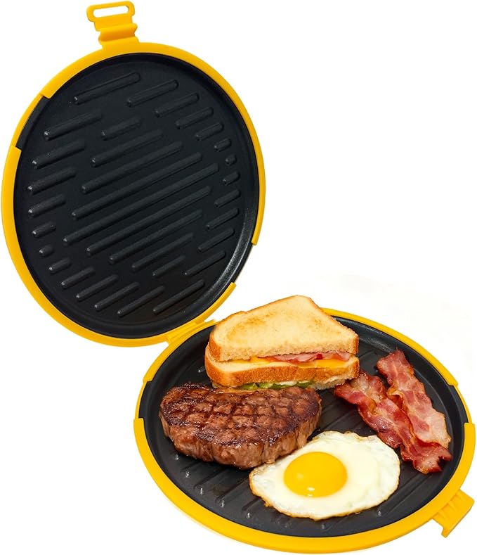 9.5" Microwave Grill Pan & Crisper Tray
