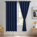 JIUZHEN Navy Blue Blackout Curtains