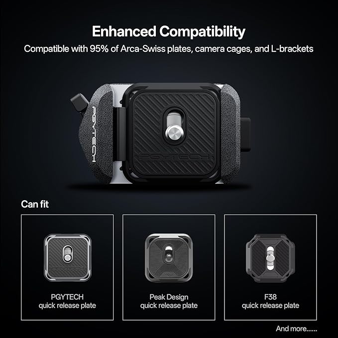 PGYTECH Quick Release Plate & Clamp V2 Kit, Arca Swiss Plate Camera Mount