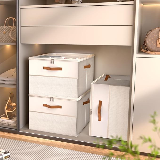 Shoe Organizer for Closet, 2 Pack Foldable Shoe Storage Organizer Box Bin