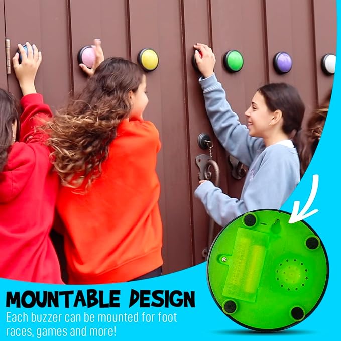 Teacher's Choice Light Up Game Buzzer System, Displays The Winning Player Loud (8 Pack)