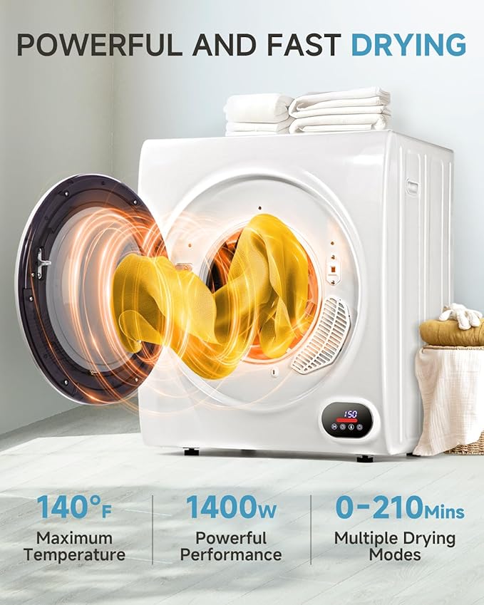3.5 Cu.Ft Portable Clothes Dryer - 1500W Clothes Dryer