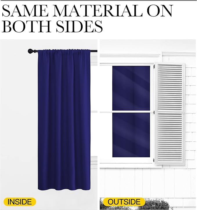 NICETOWN Blackout Curtains for Living Curtains, 2 Panels, 52 by 95, Room