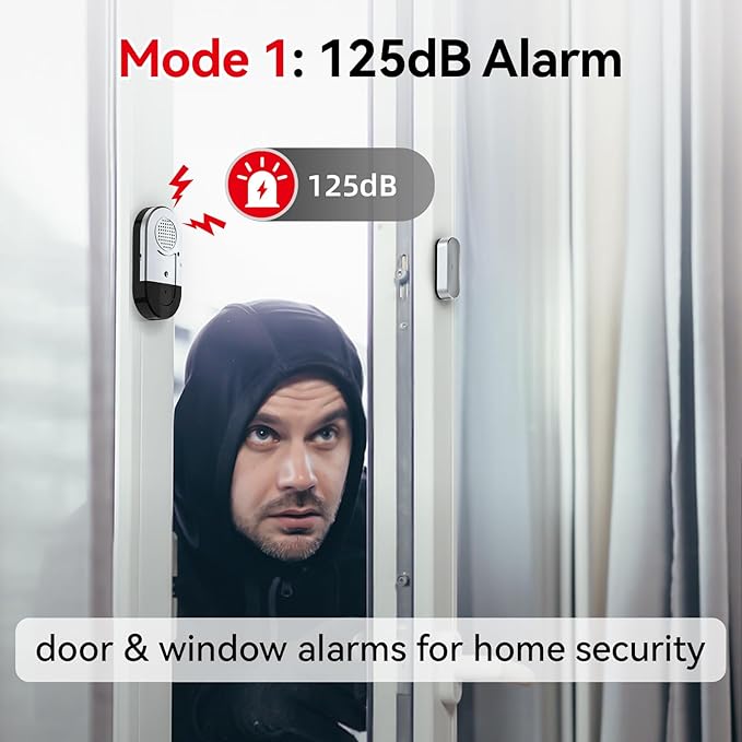Sanjie Door Alarms When Opened, Door Window Alarm Sensors (8 Pack)
