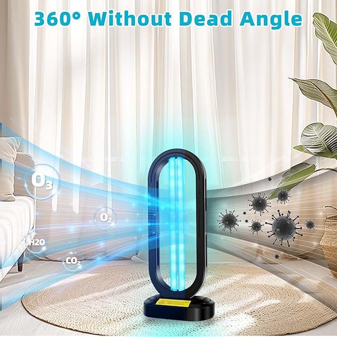 UV Light Sanitizer, 4-Speed Timing and Remote Control UVC Home Disinfection