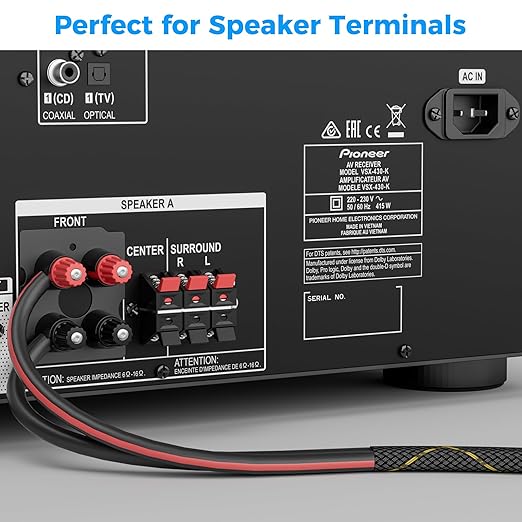 14/2 Speaker Wire 50 Feet, 14AWG Gauge Speaker Cable, Direct Burial, Durable