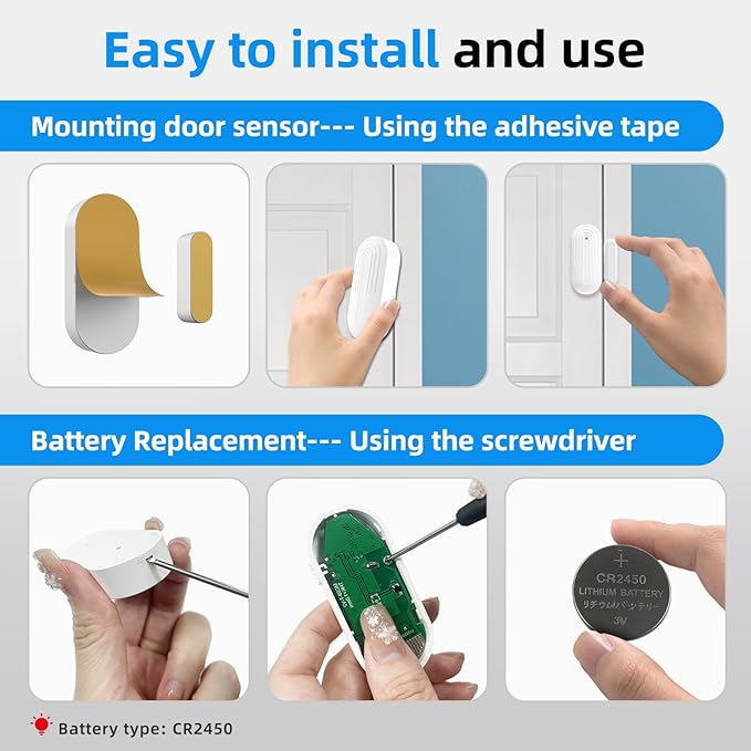Door Chime, Daytech Wireless Door Sensor Chime When Door Opens, 800ft Range
