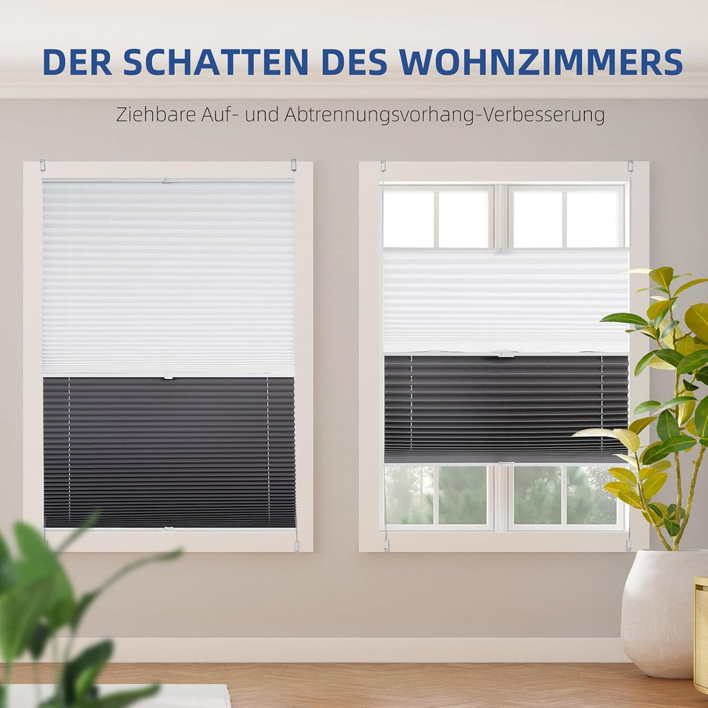 sekey pleated blind double pleated day+night blackout no, side view