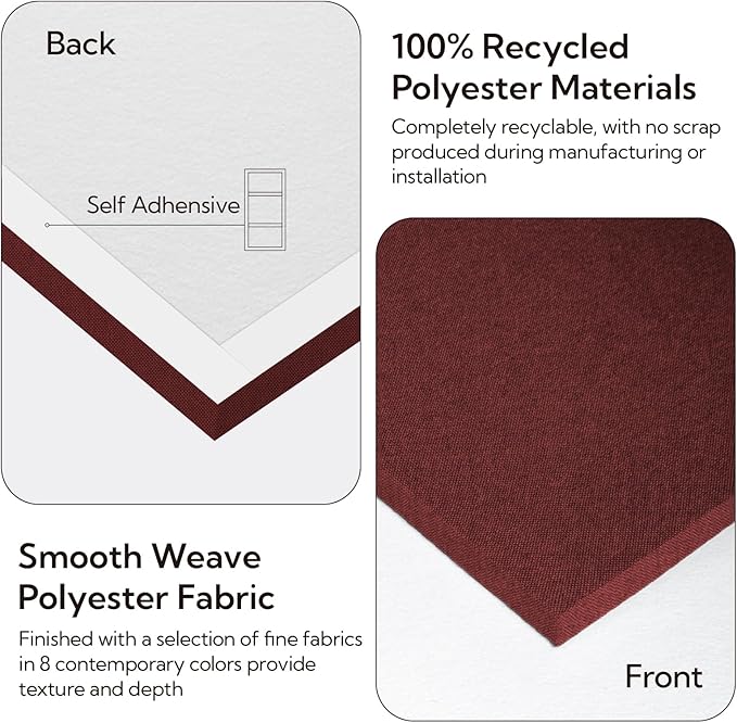 Olanglab Acoustic Panels 2 Pack, Fabric Wrapped Sound Proof Foam Panels