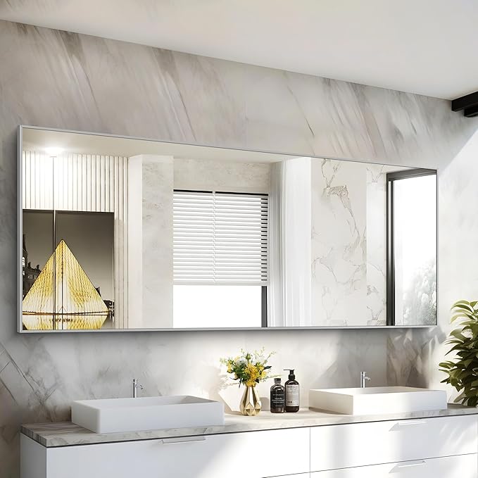 30x72inch Bathroom Mirror, Large Rectangular Wall Mirror