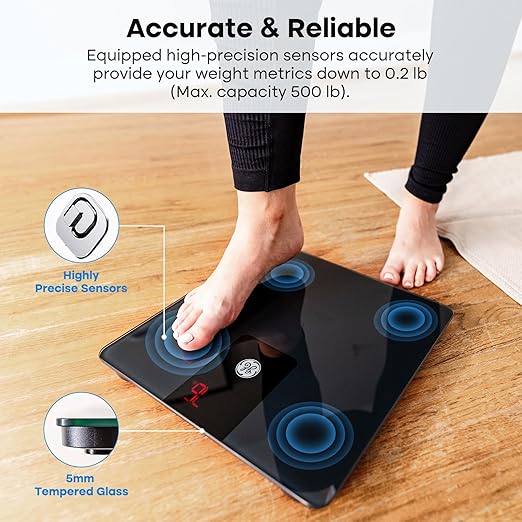 GE Bathroom Scale for Body Weight, Digital Weight Scales 500lb Heavy Duty