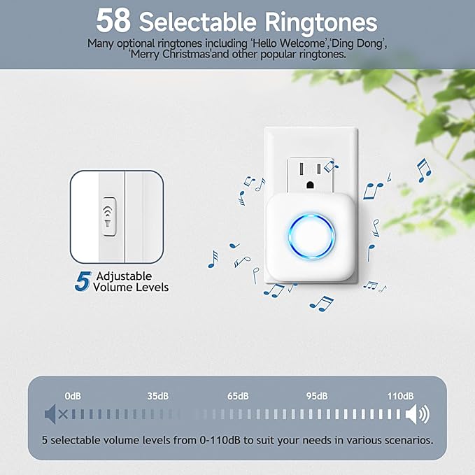 Door Chime, Satisure Door Sensor Chime When Door Opens, Door Entry Alarm