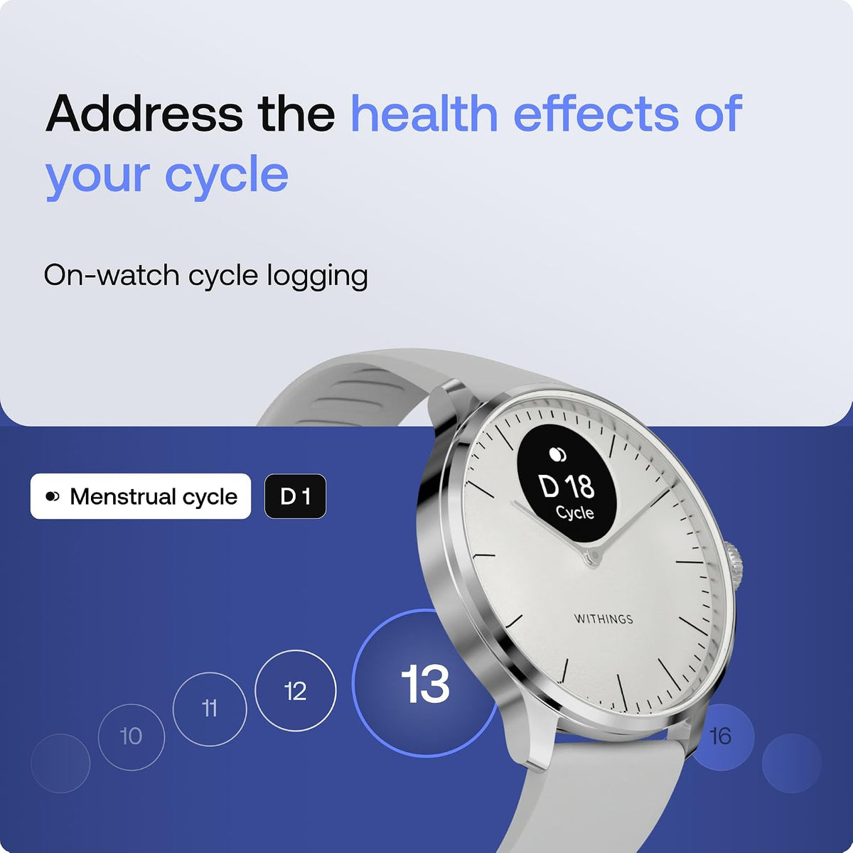 withings scanwatch light - hybrid smartwatch, 24/7 heart, package contents