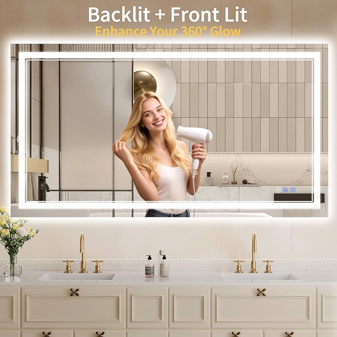 30"x50" LED Bathroom Mirror