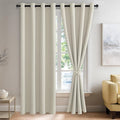JIUZHEN Ivory Blackout Curtains