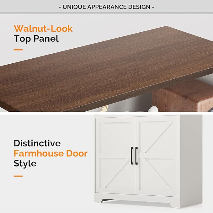 VINGLI Bookcase with Doors and Adjustable Shelves, Steel 70" Tall Bookshelf