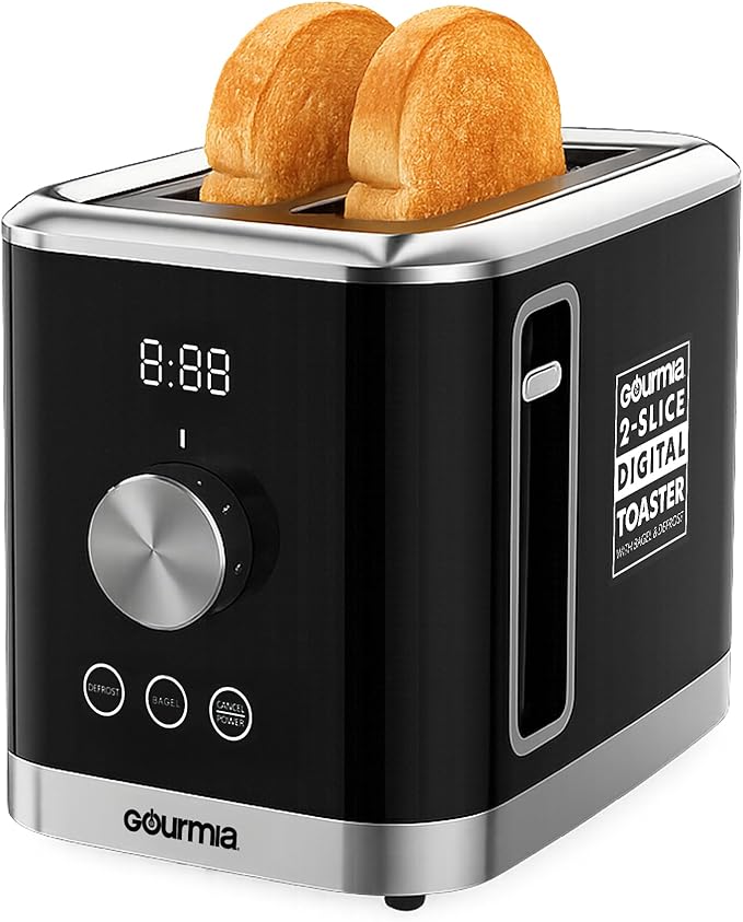 Gourmia 2 Slice Toaster – 6 Browning Levels