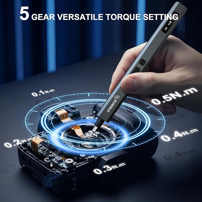 STREBITO Electric Screwdriver Upgraded 155 in 1 Mini Electric Cordless