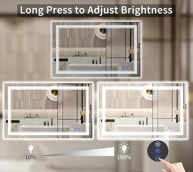 36"x48" LED Bathroom Mirror