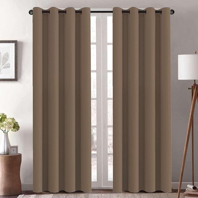 H.VERSAILTEX Thermal Insulated Blackout Window Panels Microfiber (Set of 2)