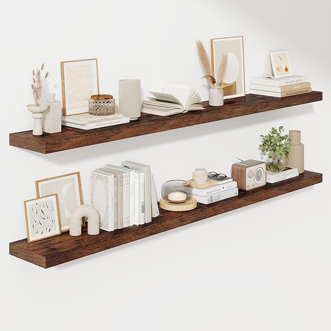 Fun Memories 72 Inch Floating Shelves (2-Pack)