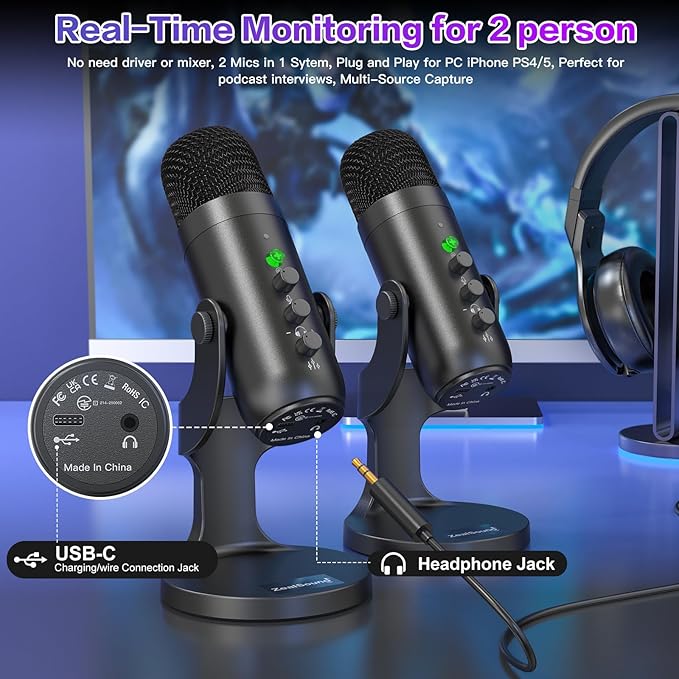 ZealSound Podcast Microphone, Podcast Equipment Bundle