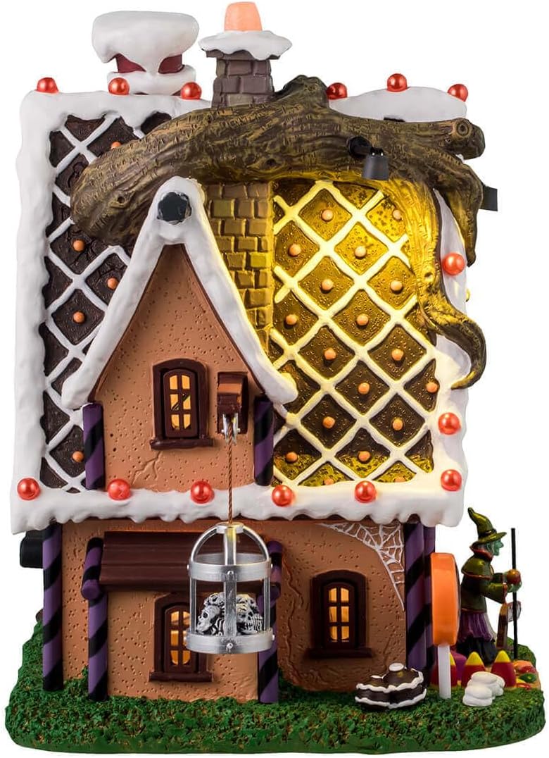 Lemax The Candy Witch Cottage Lighted Building, #45204 Halloween Display