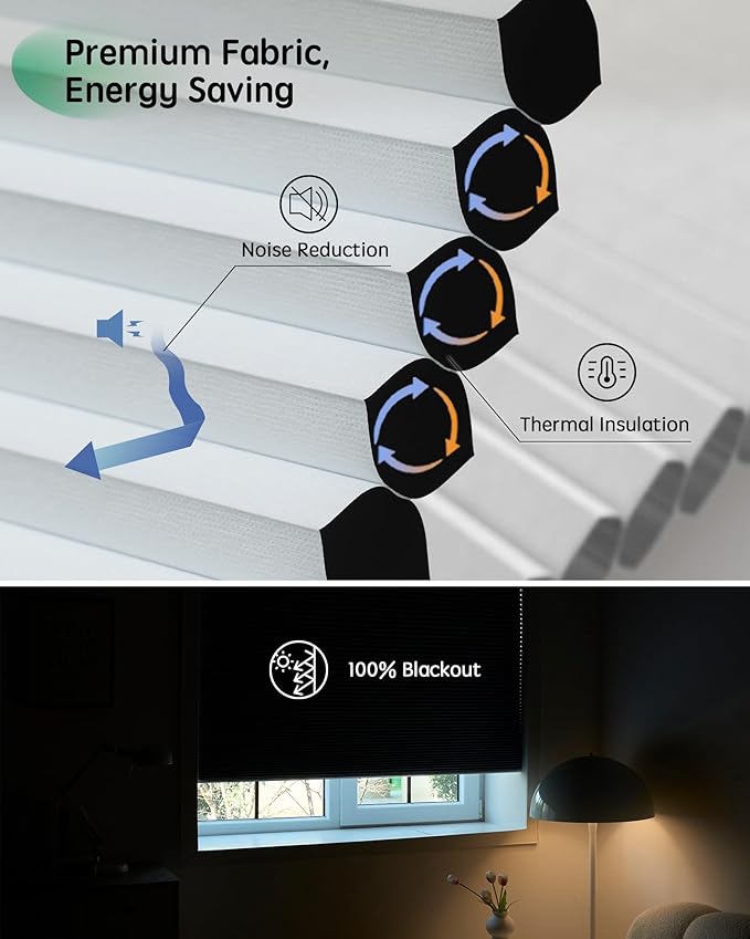 Yoolax Smart Blinds, Motorized Cellular Shades Compatible