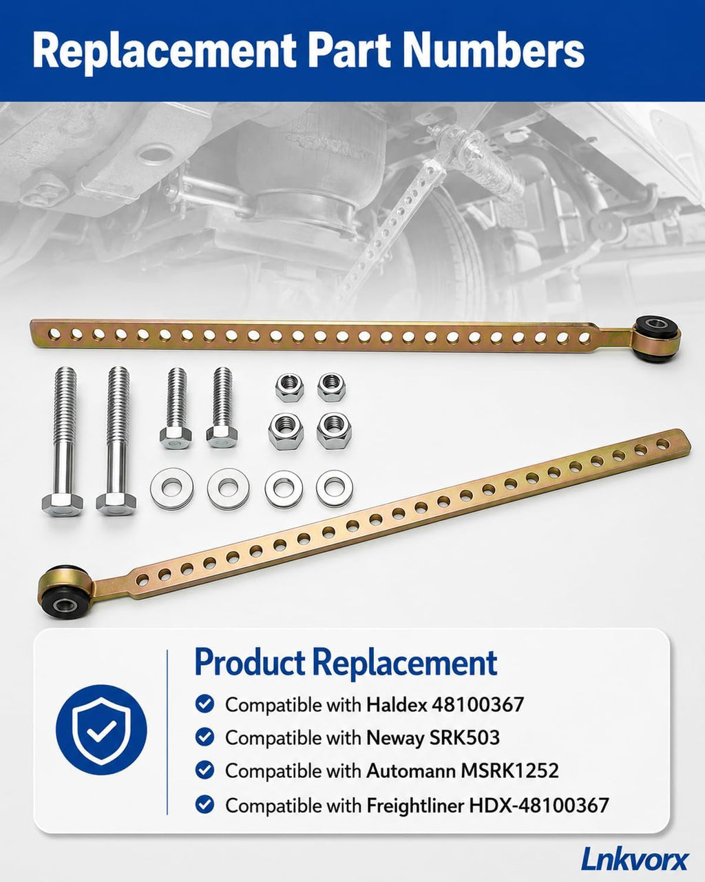 2 Pack 48100367 Height Control Valve Linkage Kit, 14 in Adjustable Rod