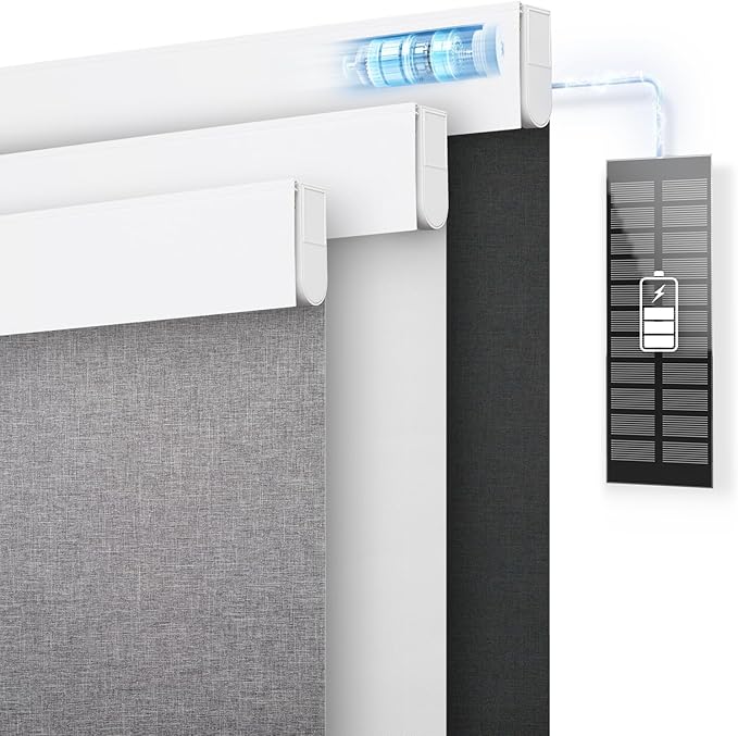DENFOON Motorized Blinds with Remote control, Custom Blackout Smart Blinds