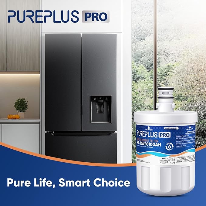 PUREPLUS PRO NSF/ANSI 53&42 Certified Refrigerator Water Filter Replacement (3 Pack)