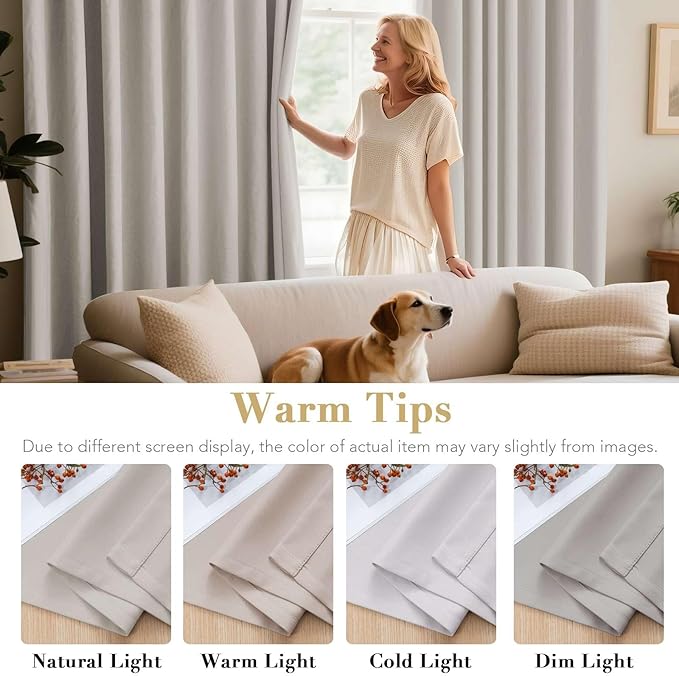 H.VERSAILTEX Premium Blackout Thermal Insulated Room Darkening Curtains