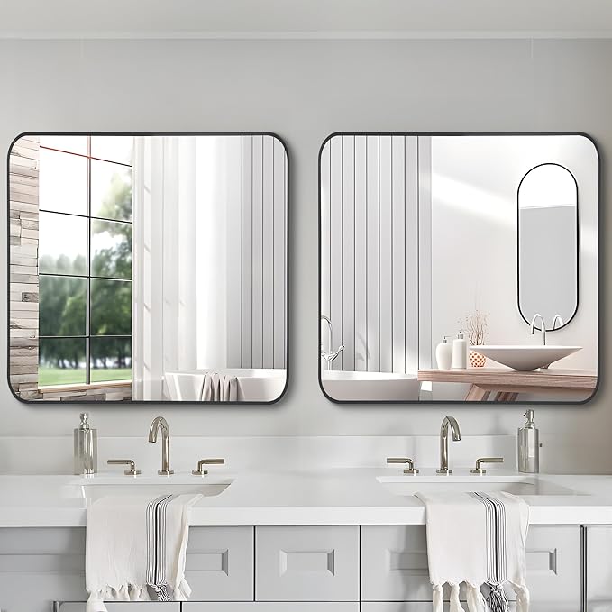 FORBATH Bathroom Mirror 36" x 36"，Large Square Wall Mirror