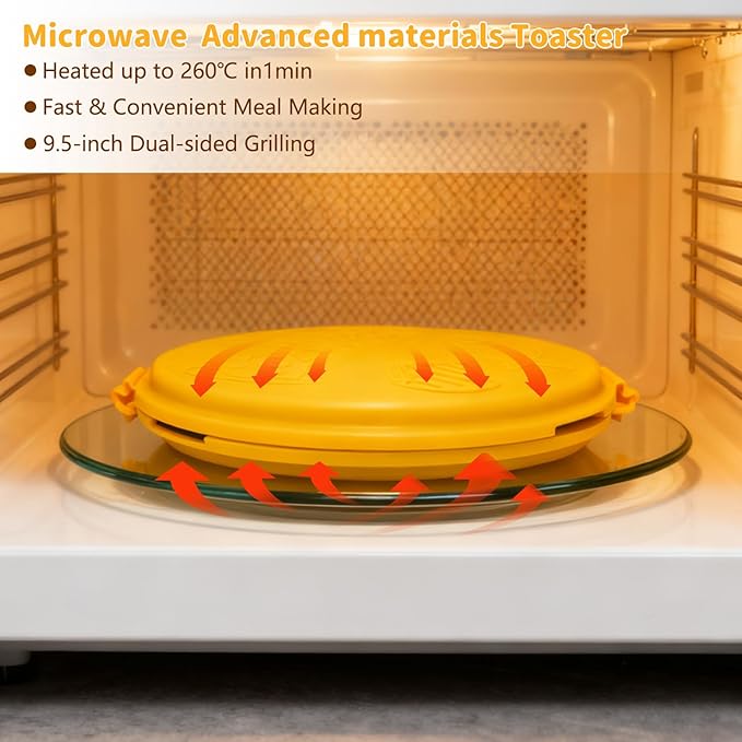 9.5" Microwave Grill Pan & Crisper Tray