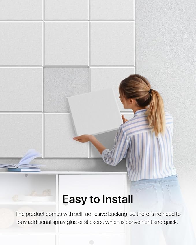 Acoustic Panels 18 Pack Square Soundproof Wall Panels Self-Adhesive, Acoustic