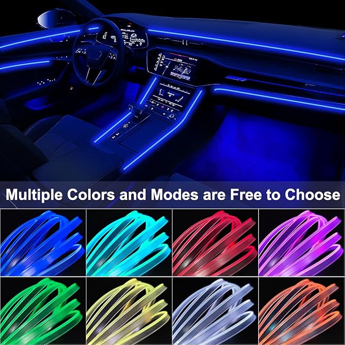 Interior Car LED Strip Lights APP Control, 5 in 1 RGB 16 Million Colors Ambient