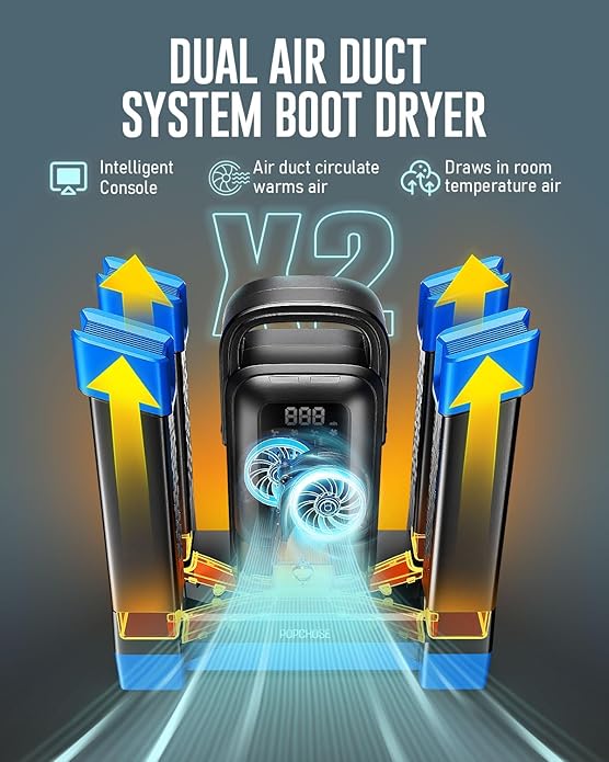 POPCHOSE Heavy-Duty Boot Dryer, Upgraded Shoe Dryer Helps Reduce Odor, Glove &