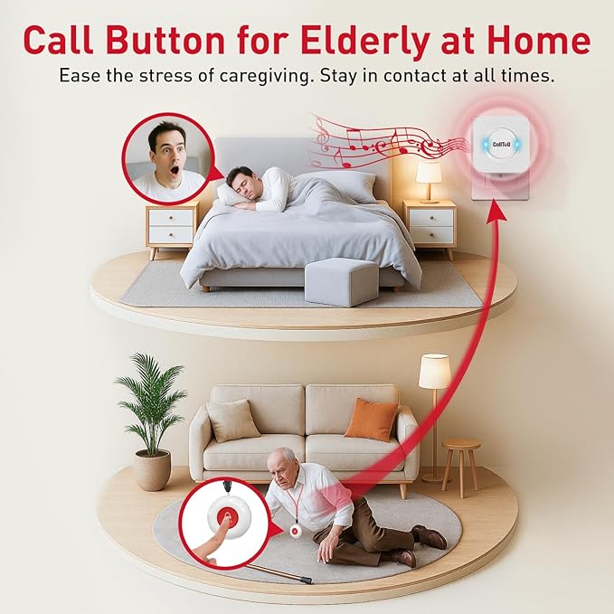CallToU Caregiver Pager Elderly Alert Call Button