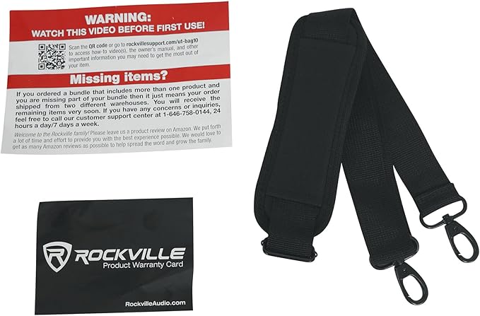 Rockville UT-BAG10 DJ Utility/Cable Bag, 10 Compartments, Padded Straps