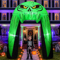 COMIN 10 FT Halloween Inflatables Archway Outdoor Decorations Blow Up Yard Monster Mouth Archway with Built-in LEDs for Indoor Party Garden Lawn Decor