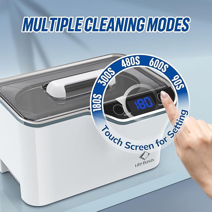 LifeBasis Ultrasonic Jewelry Cleaner, Professional 45kHz Ultrasonic Cleaner