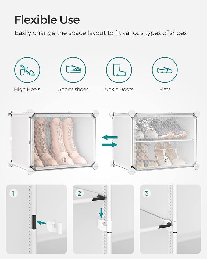 SONGMICS Shoe Rack Organizer, 8-Tier Shoe Storage Cabinet