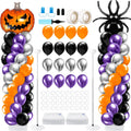 Kasyat 2 Sets Halloween Balloon Column Stand Kit with Pumpkin Spider
