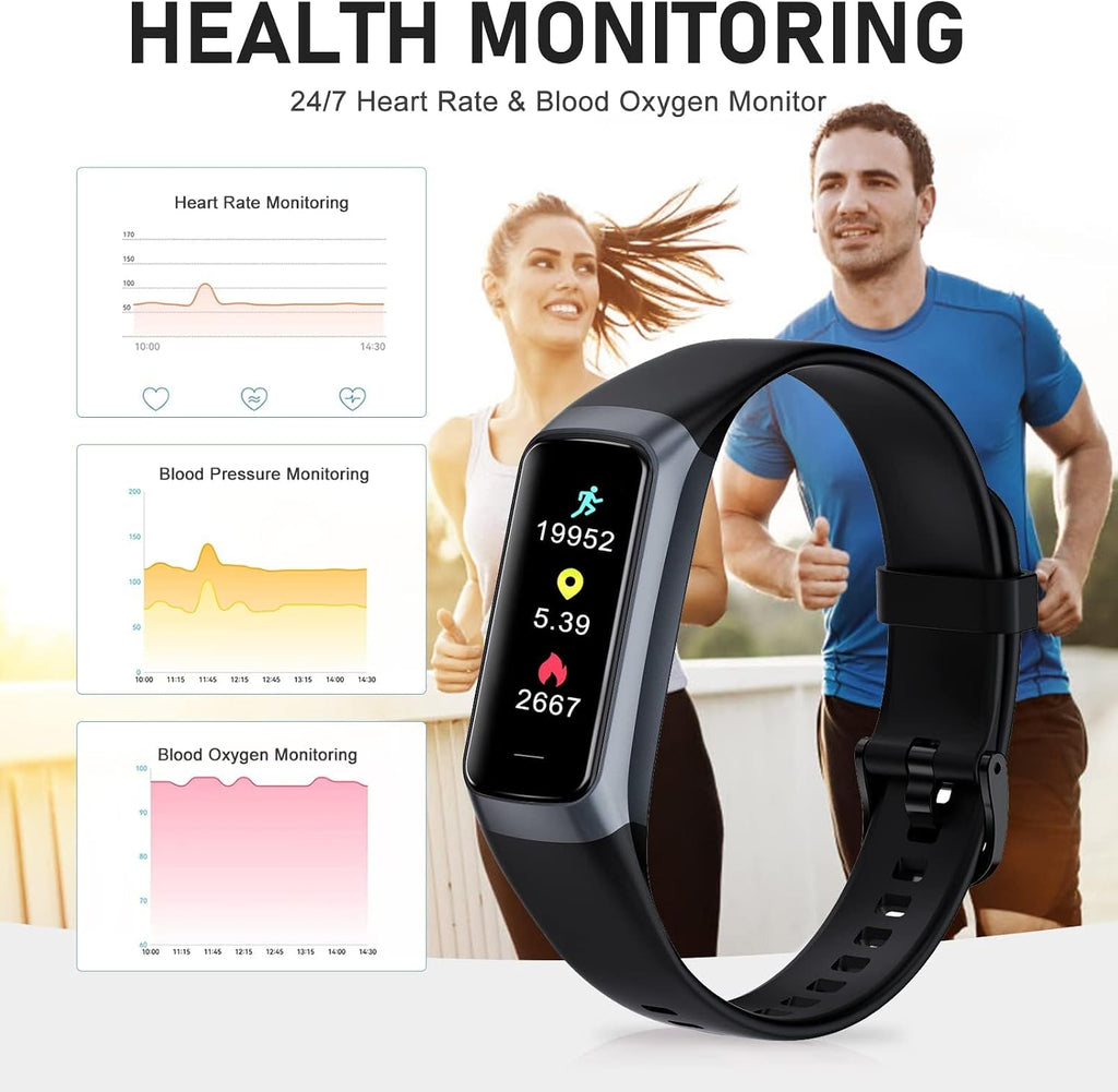 fitness tracker with 24/7 heart rate, activity trackers, close-up detail