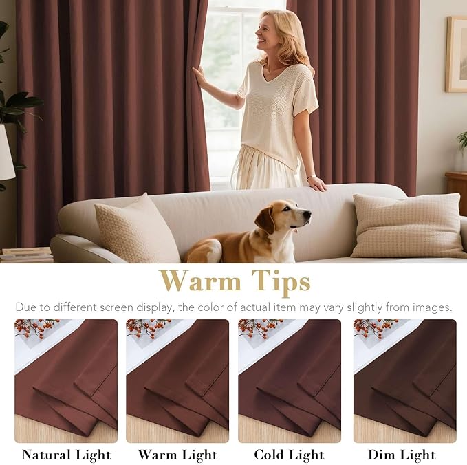 H.VERSAILTEX Thermal Insulated Blackout Window Panels Microfiber (Set of 2)