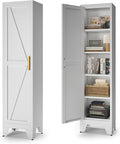 COFaR Tall Bathroom Storage Cabinet, Metal Farmhouse Narrow Slim Cabinet
