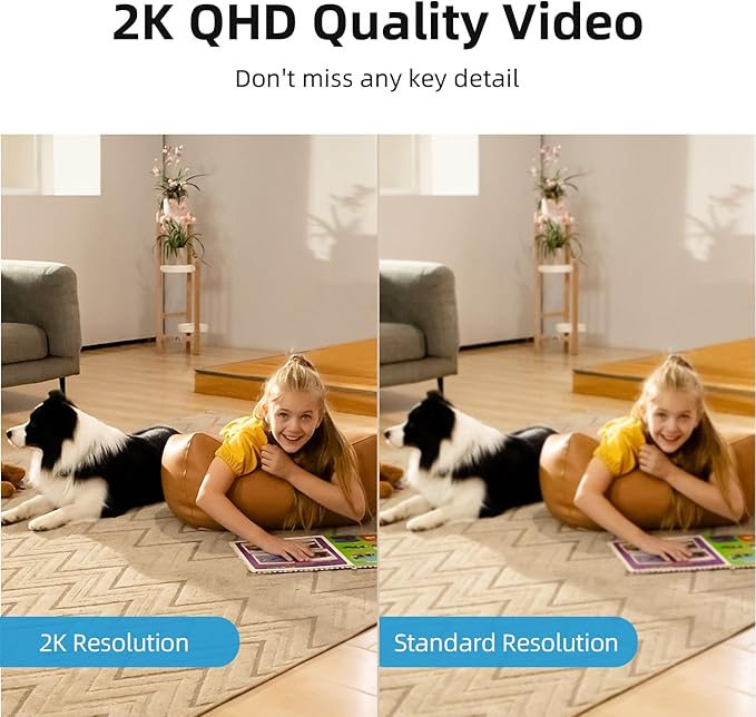 aosu 2K Security Camera Indoor, Baby Monitor Pet Camera One-Touch Call