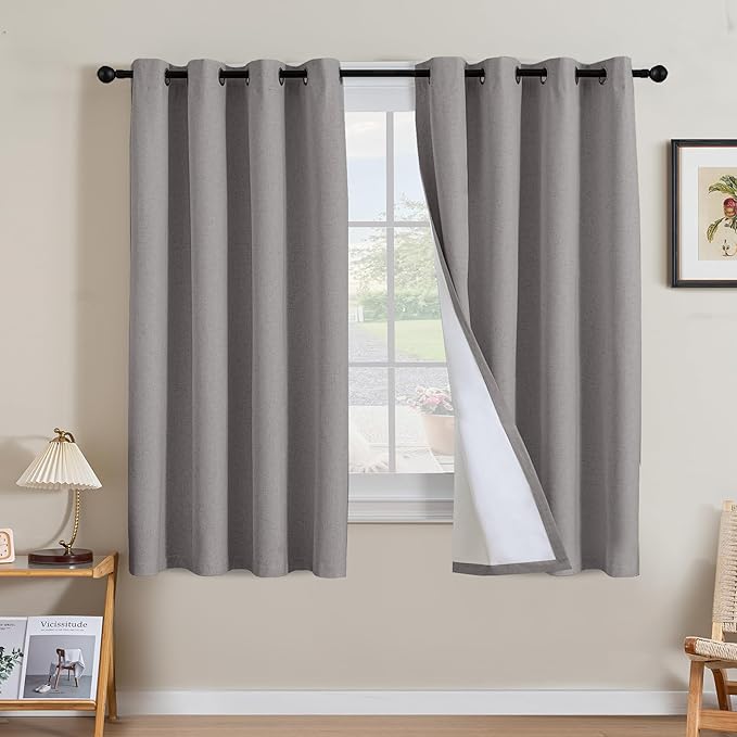H.VERSAILTEX Linen Curtains 100% Blackout Curtains